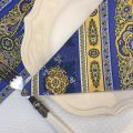 Cotton napkins "Bastide"  blue and yellow  by "Marat d'Avignon"