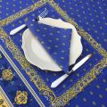 Bordered quilted placemats "Bastide" blue and yellow, by Marat d'Avignon