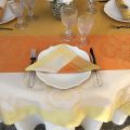 Nappe rectangulaire Sud Etoffe, Jacquard polyester "Barcelone" golden