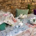 Tessitura Toscana Tellerie, square coton tablecloth "Cheers"