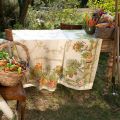 Tessitura Toscana Telerie, rectangular linen tablecloth "Balcon Potager"