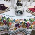 Round tablecloth in cotton "Grapes" from Tissus Toselli