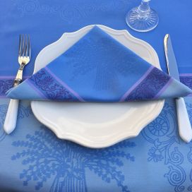 Serviette de table Sud Etoffe "Lavandière" lavande