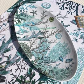 Michel Design Works "Ocean Tide" Melanine ovale platter