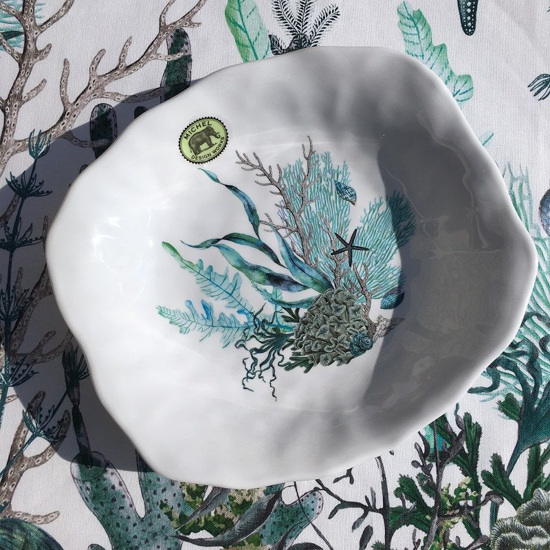 Michel Design Works "Ocean Tide" Melanine serveware pasta bowl
