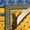 Bordered quilted placemats "Tradition" yellow and  blue, by Marat d'Avignon