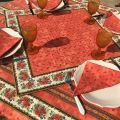 Tapis de table en coton matelassé "Tradition" orange, Marat d'Avignon