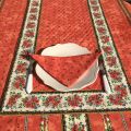 Quilted cotton table runner "Tradition" orange by Marat d'Avignon
