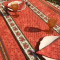 Quilted cotton table runner "Tradition" orange by Marat d'Avignon