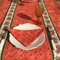 Chemin de table en coton matelassé "Tradition" orange, Marat d'Avignon