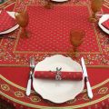 Quilted cotton table cover "Avignon" red and yellow