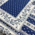 Quilted cotton table runner "Avignon" blue and white by Marat d'Avignon