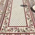 Quilted cotton table runner "Avignon" ecru and red by Marat d'Avignon