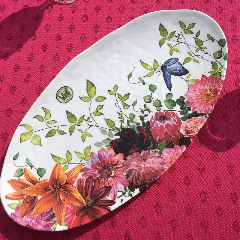 Michel Design Works, Plat ovale "Sweet Floral Melody"