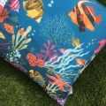 Outdoor cushions "Atlantide" lagon blue