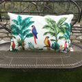 Outdoor cushions "Parrots" ecru