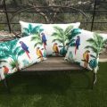 Outdoor cushions "Toucan" ecru