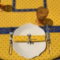 Cotton napkins "Calissons" yellow and blue