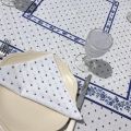 Cotton napkins "Calissons" white and blue