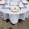 Cotton napkins "Calissons" white and blue
