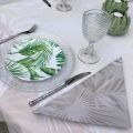 Rectangular webbed Jacquard tablecloth "Balata" naturel, Tissus Toselli