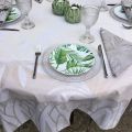 Rectangular webbed Jacquard tablecloth "Balata" naturel, Tissus Toselli