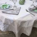 Nappe rectangulaire Jacquard "Balata" naturelle, Tissus Toselli