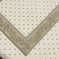 Quilted cotton table runner "Calissons" ecru and beige