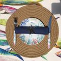 Round jute  placemat, natural color