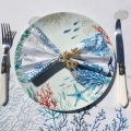 Cotton table napkins "Lagon" blue and turquoise