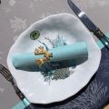 Serviette de table en coton "Coucke" bleu Mojito