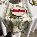 Chemin de table en lin "Balcon Potager" Tessitura Toscana Telerie