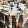Tessitura Toscana Tellerie, square linen tablecloth "Kactus""