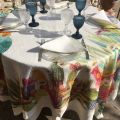 Tessitura Toscana Tellerie, square linen tablecloth "KAKTUS"