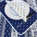 Coated quilted cotton placemat "Avignon" blue and white by Marat d'Avignon