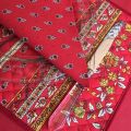 Coated quilted cotton placemat "Avignon" red and yellow by Marat d'Avignon