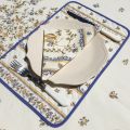 Quilted cotton placemat "Moustiers" blue