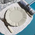 Ovale table mats, Boutis fashion "Autrefois" white