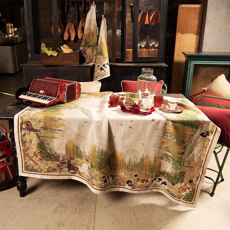 Tessitura Toscana Telerie, rectangular linen tablecloth "Walser"