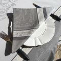 Serviette de table Jacquard "Versailles" gris, Tissus Toselli