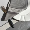 Serviette de table Jacquard "Versailles" gris, Tissus Toselli