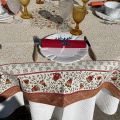 Rectangular Jacquard tablecloth "Aubrac" ocre, Tissus Toselli