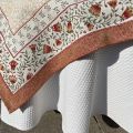 Square Jacquard tablecloth "Aubrac" ocre, Tissus Toselli