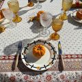 Rectanuglar Jacquard tablecloth  "Mazan"ocre  by Tissus Toselli