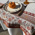 Rectanuglar Jacquard tablecloth  "Mazan"ocre  by Tissus Toselli