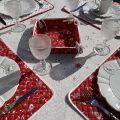 Quilted cotton placemat "Cervin" red