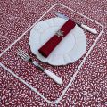 Quilted cotton placemat "Ondine" red