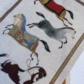 Torchon en lin "Barnum" chevaux Tessitura Toscana Telerie