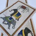 Torchon en lin "Barnum" éléphants Tessitura Toscana Telerie
