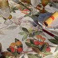 Tessitura Toscana Tellerie, square linen tablecloth "Arbousier"